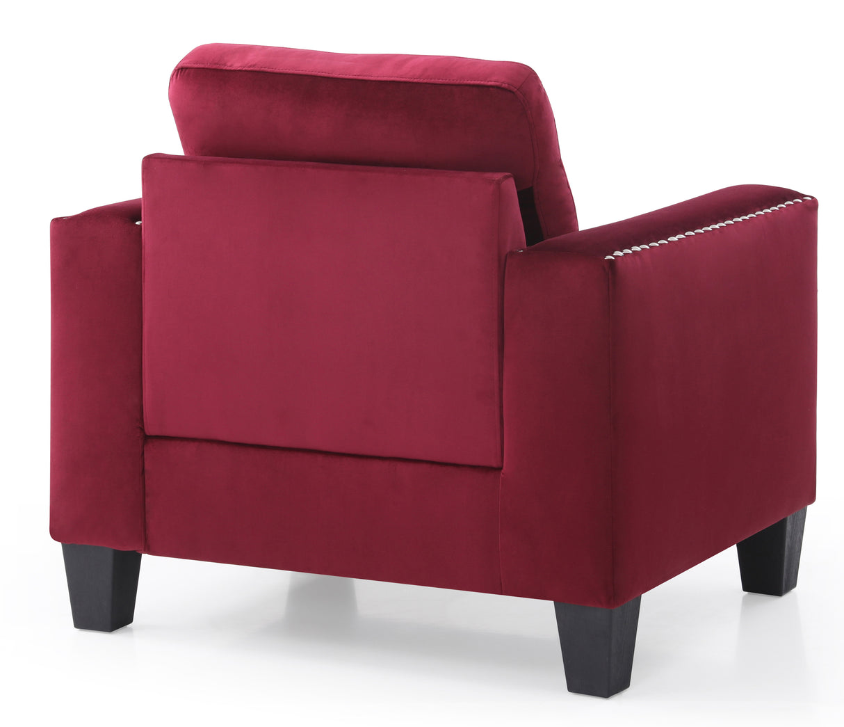 Glory Furniture Nailer G312A-C Chair , BURGUNDY - Home Elegance USA