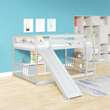 Full over Full bunkbed with Slied for white color - Home Elegance USA