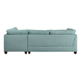 Laurissa - Sectional Sofa - Light Teal Linen - 35" - Home Elegance USA