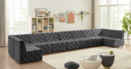 Tuft - Modular Sectional 9 Piece - Gray - Home Elegance USA