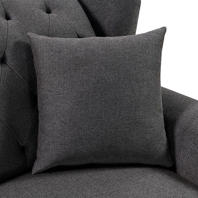 Ewloe - Sofa & Loveseat - Dark Gray - Home Elegance USA