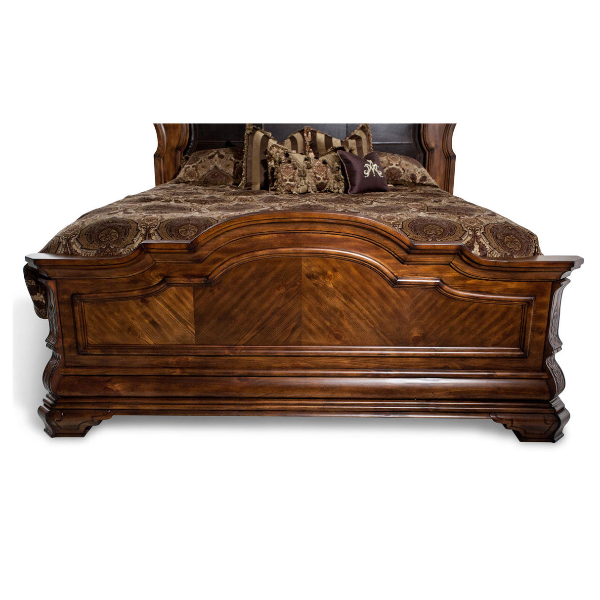 Aico Furniture - Tuscano Melange Queen Mansion Bed - 34000Mqn3-34