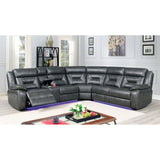 Omeet - Power Sectional - Gray - Home Elegance USA