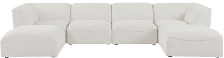 Miramar - Modular Sectional 6 Piece - Cream - Modern & Contemporary - Home Elegance USA