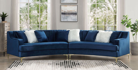 Selena - Sectional - Navy - Home Elegance USA