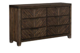 Homelegance - Parnell Dresser With Mirror In Distressed Espresso - 1648-6