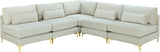 Julia - Modular Sectional 5 Piece - Cream - Fabric - Home Elegance USA