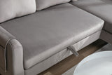 UNITED WE WIN Sectional Sofa Reversible Sectional Sleeper Sectional Sofa with Storage Chaise - Home Elegance USA