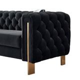 Modern velvet sofa BLACK color - Home Elegance USA