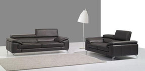 A973 Grey Italian Leather 2 Piece Sofa Set - 17906112-Sl-2Set | J&M