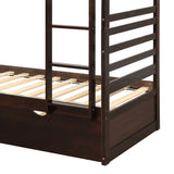 Orisfur. Twin Bunk Beds for Kids with Safety Rail and Movable Trundle bed - Home Elegance USA