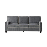 Living Room Sofa with Storage Dark Grey Corduroy - Home Elegance USA