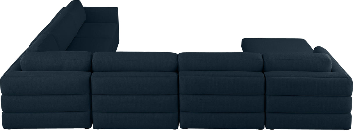 Beckham - Modular Sectional 7 Piece - Navy - Home Elegance USA