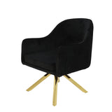 2023 Iron Gold Metal Velvet Fabric Brushed Stainless Steel Dining Chair Accent Chair - Home Elegance USA