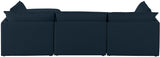 Mackenzie - Modular Sectional 4 Piece - Navy - Home Elegance USA