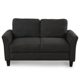 Living Room Sets Furniture Armrest Sofa Single Chair Sofa Loveseat Chair 3-Seat Sofa (ChairLoveseat Chair&3-Seat Sofa, Black) Home Elegance USA