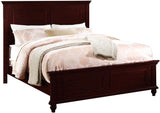 Queen Size Bed Brown Finish Plywood Particle Board 1pc Bed Bedroom Bed Bedroom Furniture - Home Elegance USA