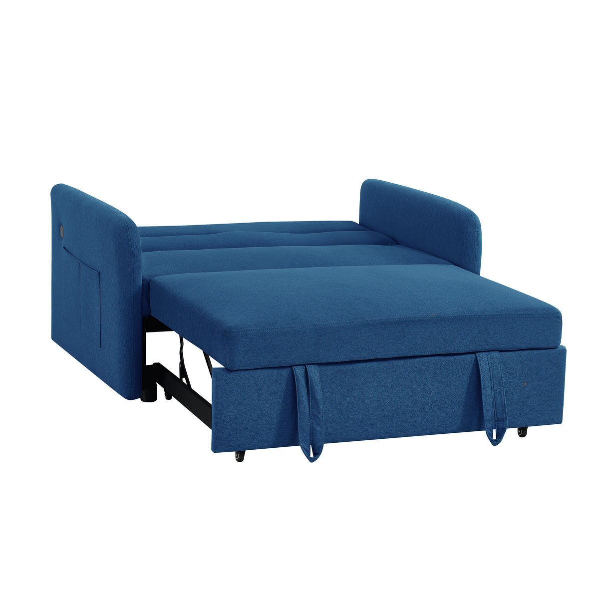 Twins Sofa Bed Blue Fabric