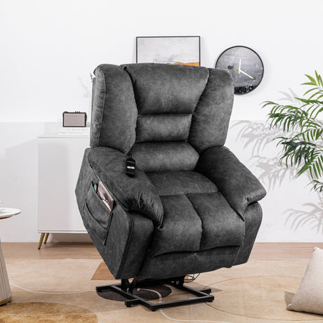 Oversized Power Lift Recliner Chair Sofa for Elderly with Massage and Heating Home Elegance USA