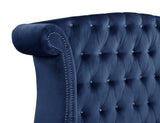 Sophia Queen Bed 4 Piece Blue Home Elegance USA