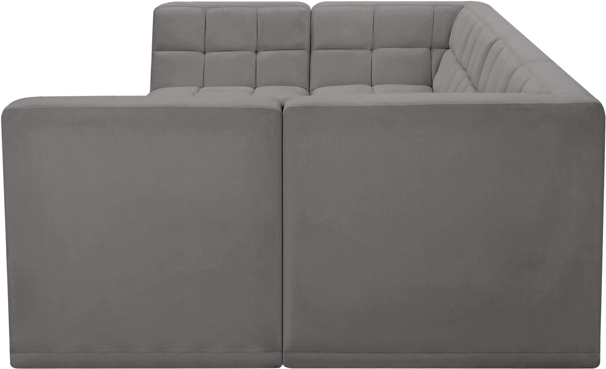 Relax - Modular Sectional 6 Piece - Gray - Home Elegance USA