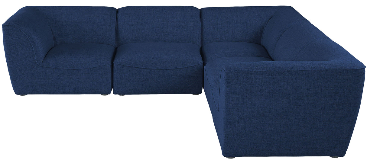 Miramar - Modular Sectional 5 Piece - Navy - Fabric - Home Elegance USA