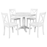 Orisfur. 5 Pieces Dining Table and Chairs Set for 4 Persons, Kitchen Room Solid Wood Table with 4 Chairs - Home Elegance USA