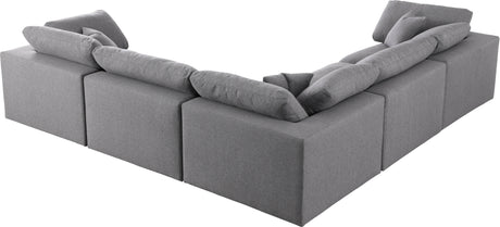 Serene - Cloud Modular Sectional - Grey - Fabric - Home Elegance USA