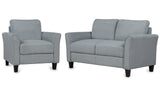 Living Room Furniture Armrest Single Sofa   and Loveseat Sofa (Gray) Home Elegance USA