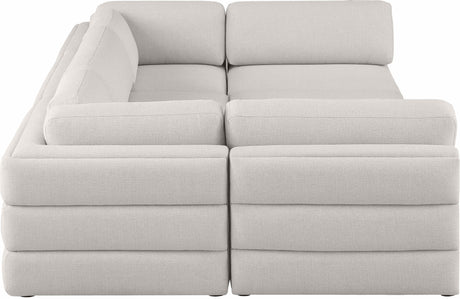 Beckham - Modular Sectional 6 Piece - Beige - Fabric - Home Elegance USA