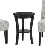 Modern Style 3pc Set Living Room Furniture 1 Side Table and 2 Chairs Gray Fabric Upholstery Wooden Legs - Home Elegance USA
