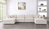 Serene - Cloud Modular Sectional 6 Piece - Cream - Fabric - Modern & Contemporary - Home Elegance USA