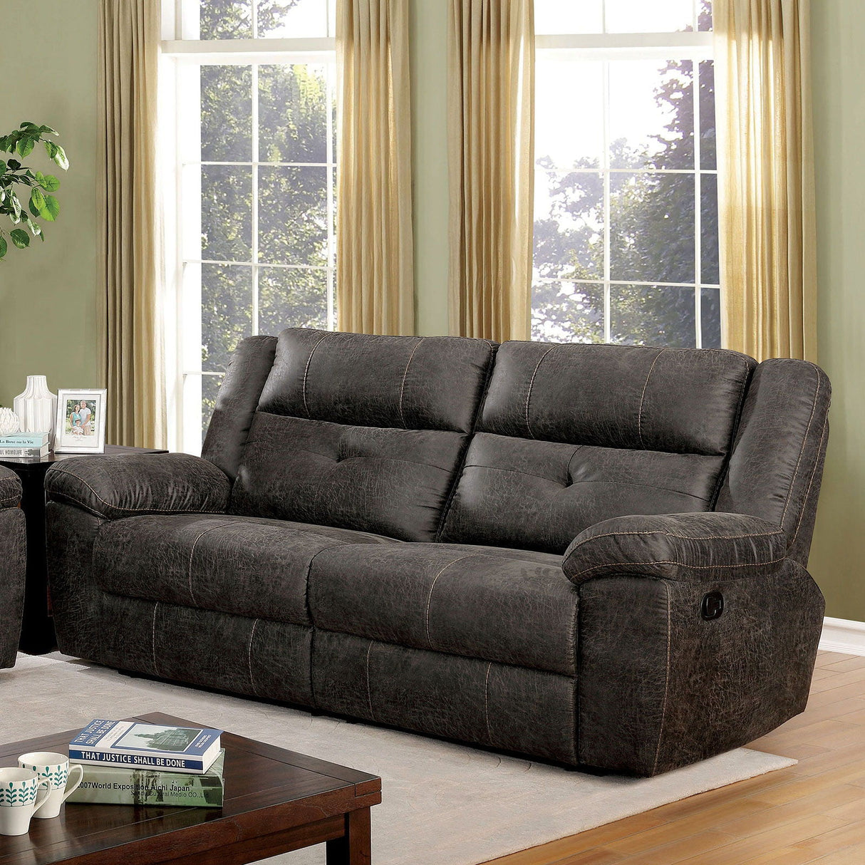 Chichester - Sofa & Loveseat - Dark Gray - Home Elegance USA