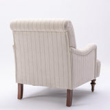 Sylvia Sea Oat Striped Arm Chair - Home Elegance USA