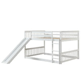 Full over Full bunkbed with Slied for white color - Home Elegance USA