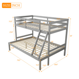 Twin over full bunk bed (Gray) ( old sku: WF193722AAE ) - Home Elegance USA