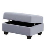 Orisfur. Modern Sectional Sofa with Reversible Chaise, L Shaped Couch Set with Storage Ottoman and Two Cup Holders for Living Room - Home Elegance USA