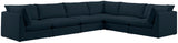 Mackenzie - Modular Sectional 6 Piece - Navy - Fabric - Home Elegance USA