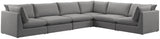 Mackenzie - Modular Sectional 6 Piece - Gray - Fabric - Home Elegance USA