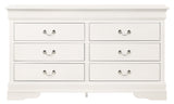 Glory Furniture LouisPhillipe G02190-D Dresser , White - Home Elegance USA