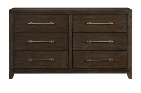 Griggs 5 Piece Eastern King Bed Set In Dark Brown 1669K-1Ek-5Set | Homelegance