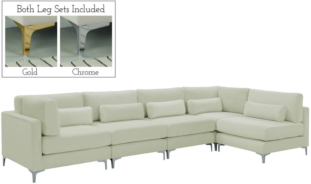 Julia - Modular Sectional 5 Piece - Cream - Home Elegance USA