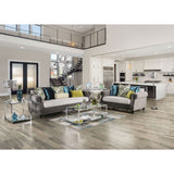 Mariella - Sofa & Loveseat - Gray / Beige / Teal / Olive - Home Elegance USA