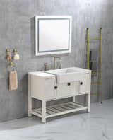 Solid Wood Bathroom Vanities Without Tops 48 in. W x 20 in. D x 33.60 in. H   Bath Vanity in White with