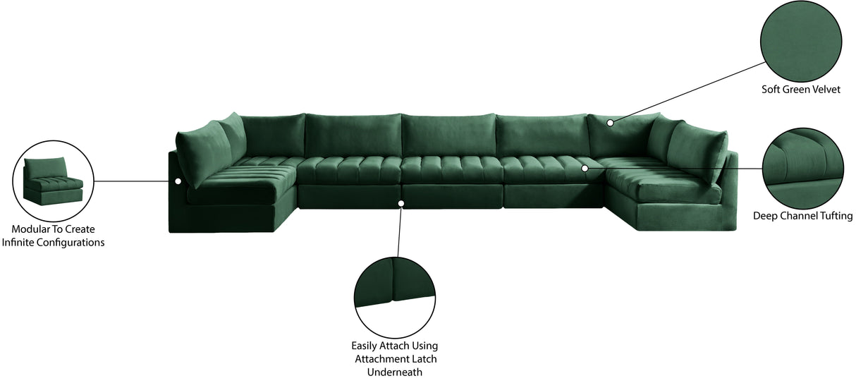 Jacob - Modular Sectional 7 Piece - Green - Home Elegance USA