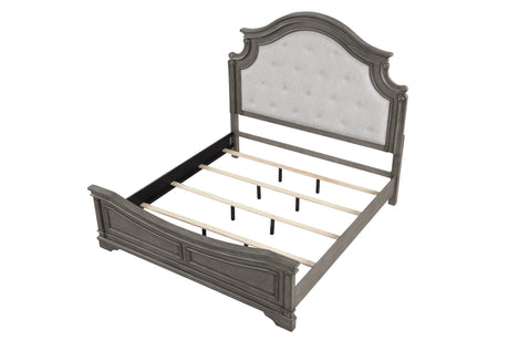 Grace King Bed in Gray - Home Elegance USA