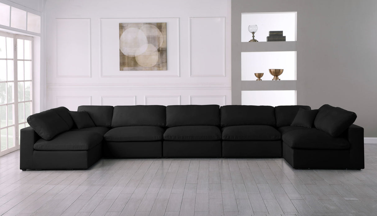 Serene - Cloud Modular Sectional 7 Piece - Black - Home Elegance USA