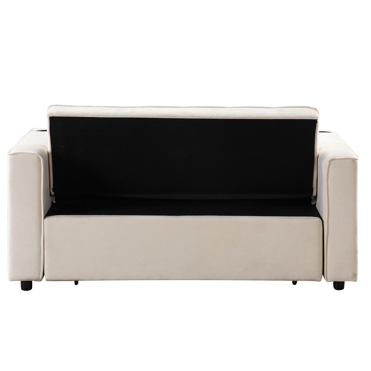 55.3" 4 - 1 Multi - functional Sofa Bed with Cup Holder and USB Port for Living Room or Apartments Milky White - SG000830AAA - image - 31