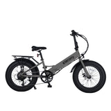 E20178 ELECONY Folding Electric Bicycle for Adult 20\'\' Fat Tire with 350W 36V/12.5AH Battery 7 speeds ebike Urban Commute Moped Ebike for Snow, Beach, Mountain, Grey/White