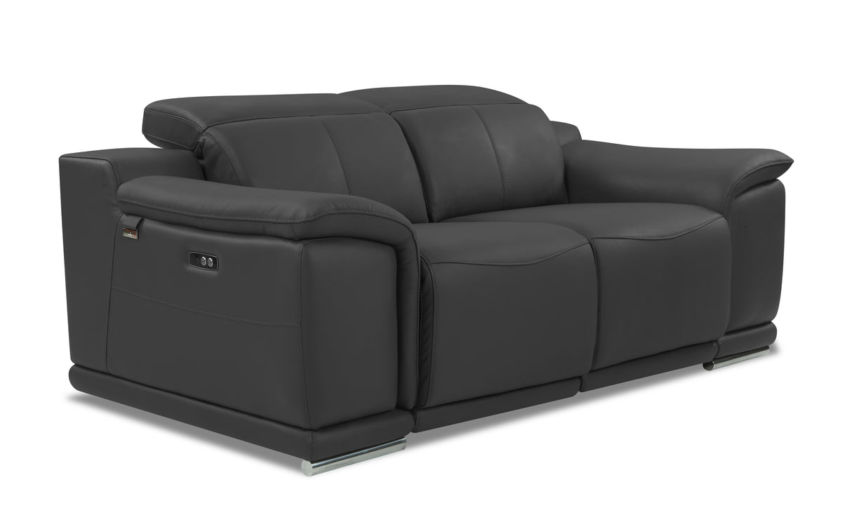 Global United Genuine Italian Leather Power Reclining Loveseat